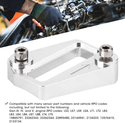 Miniatura 2 de MAF - Tapón con sensor de aire, brida de soldadura con tornillos, accesorio automático para LS3 LS7 LS9, plateado