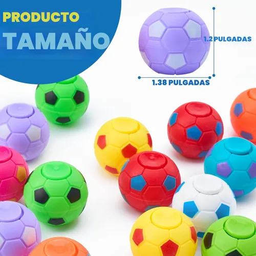 Miniatura 6 de JOYIN - Paquete de 36 juguetes para la ansiedad tipo spinners de fútbol para niños, al por mayor, pelotas antiestrés, rellenos para bolsas
