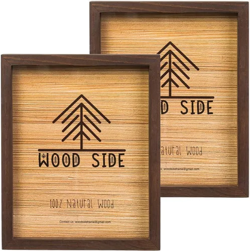 Miniatura 19 de Marcos de fotos de madera negra de 8 x 10 pulgadas, juego de 2 – 100% madera maciza ecológica natural con bordes gruesos para montaje en pared