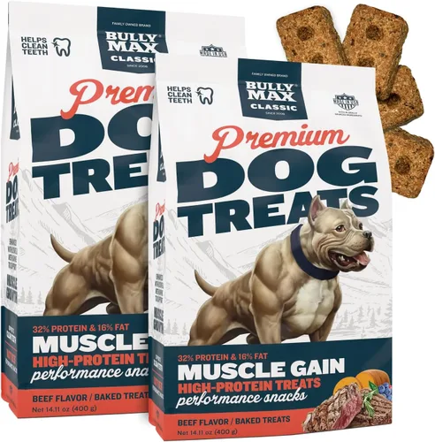 Bully Max Golosinas prémium para perros con alto contenido de proteínas para cachorros y perros adultos, golosinas de entrenamiento para perros con