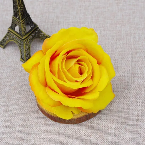 Miniatura 19 de 10 piezas de flores artificiales sin tallo de 3.9 in de cabeza de rosas artificiales estéticas para bodas, ramos, guirnaldas
