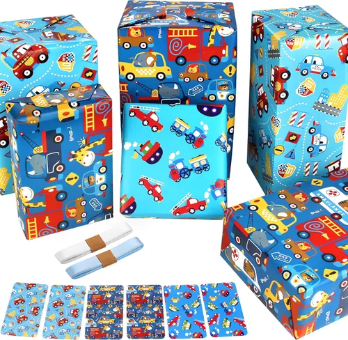Miniatura 11 de BWLOIES Papel de Regalo de Cumpleaños Hojas de Papel de Regalo de Cumpleaños Hradient Multicolor Feliz Cumpleaños Juego de Papel Incluye Papel