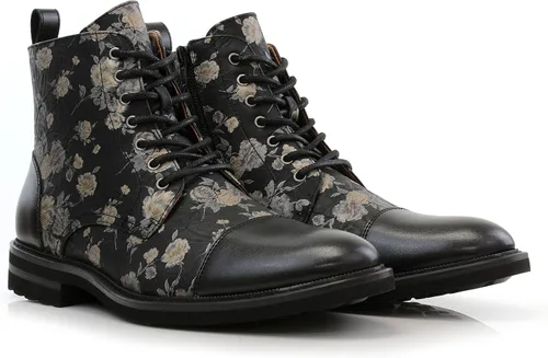 Miniatura 7 de Polar Fox Brooke MPX806061 - Botas Chukka de lana y cuero con cordones y cierre de cremallera