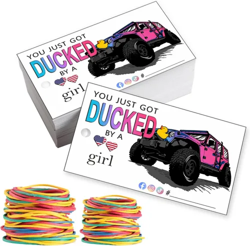 Miniatura 7 de You've Been Ducked You Just Got Ducked By a Car Girl Tarjeta de juego de pato de pato Etiqueta de tarjeta de pato Paquete de 50