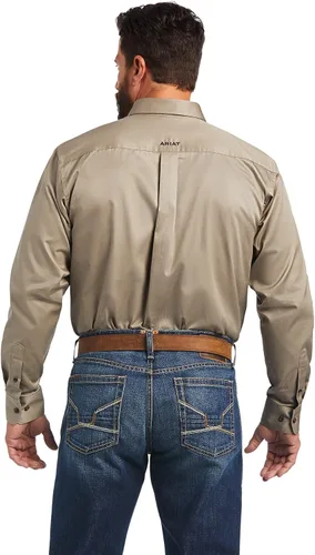 Miniatura 2 de ARIAT Camisa de sarga con logotipo del equipo para hombre Negro