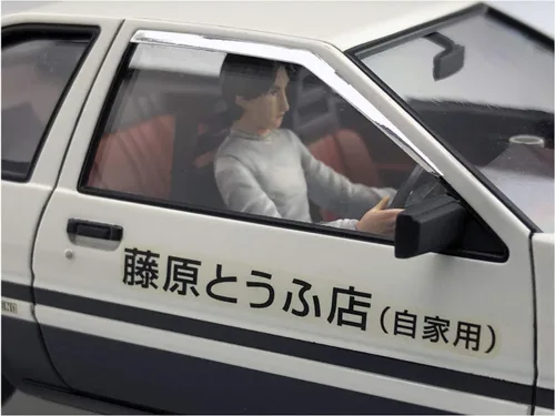 Miniatura 5 de Aoshima Inicial D: Fujiwara Takumi AE86 Trueno con Figura 1:24 Escala Modelo Kit