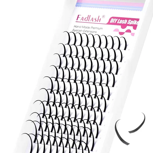 Miniatura 39 de Racimos de pestañas individuales, bandeja mixta, rizado D, extensiones para colocar en casa (40D-0.07 mm-D, 15/32 de pulgada-45/64 de pulgada)