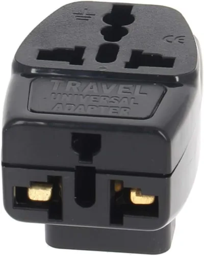 Miniatura 11 de Fielect C14 macho a hembra US NEMA 5-15R adaptador de enchufe convertidor C14 a NEMA 5-15R enchufe adaptador de corriente, 1 unids