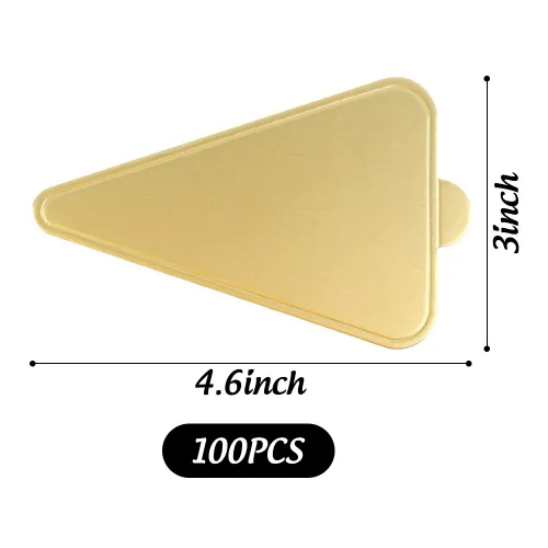 Miniatura 2 de HANSGO Bases triangulares para tartas, 100 piezas de mini tablero de pastel de mousse, cartones para postres, bandejas de exhibición de postres