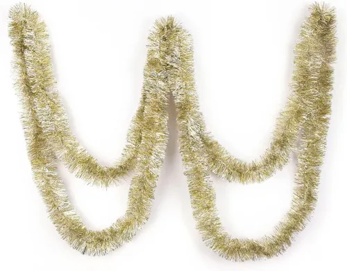 Miniatura 4 de iPEGTOP Guirnalda de oropel de Navidad de 26.2 pies, clásica gruesa y colorida reflejos, brillantes, suaves, para colgar en fiestas, adornos