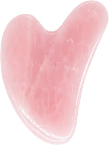 Gua Sha - Herramienta de masaje de cuarzo rosa, herramienta facial de jade para cuello, cuerpo, spa, acupresión, raspado, masaje, tratamiento de