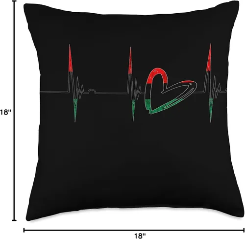 Miniatura 4 de Pan African Pride Black History Pan African UNIA Flag Heartbeat EKG Pulse Black History - Almohada de 18 x 18 pulgadas, multicolor