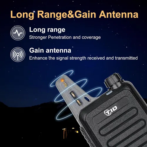 Miniatura 3 de TID RADIO TD-M8s Walkie Talkies para adultos, radio bidireccional de largo alcance, radios FRS VOX sin licencia, walkie talkies recargables de 2