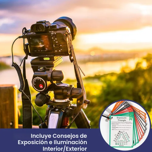 Miniatura 5 de Tarjetas de trucos para DSLR Accesorios de fotografía Tarjetas de guías y consejos para cámaras Canon Nikon Sony Regalos de fotografía para Tarjetas