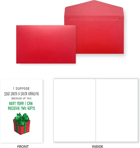 Miniatura 6 de Joycard Tarjetas de Navidad divertidas y humorísticas, tarjetas de felicitación de Año Nuevo, tarjeta de felicitación de Navidad para novio, novia