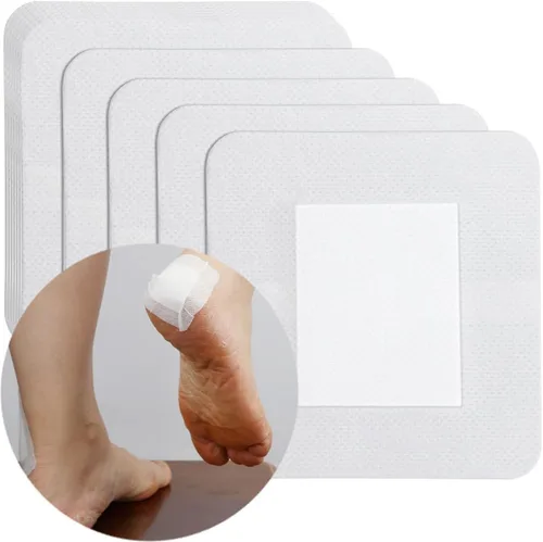Apósito adhesivo para heridas en isla, vendajes de incisiones para heridas pequeñas, parches de gasa con borde transpirable con almohadilla