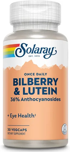 SOLARAY Un suplemento diario de arándano y luteína, 160 mg 30 unidades