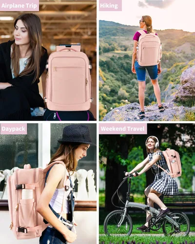 Miniatura 8 de FALARK INC - Mochila de viaje de mano, 40 L, mochila de viaje aprobada para vuelos grandes con estructura de equipaje para mujeres, bolsa de viaje