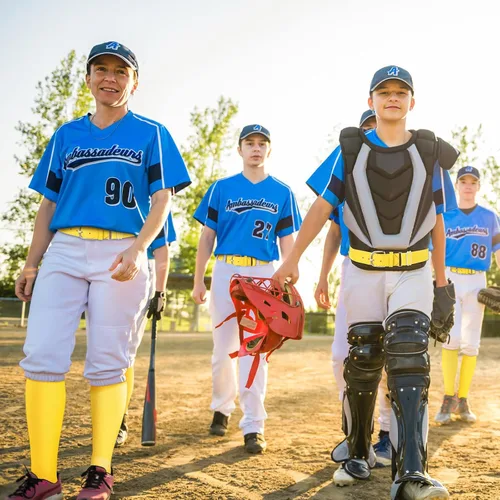 Miniatura 8 de Haysandy Juego de 3 calcetines y cinturón de béisbol o sóftbol con cinturón de sóftbol para niños, jóvenes y adultos