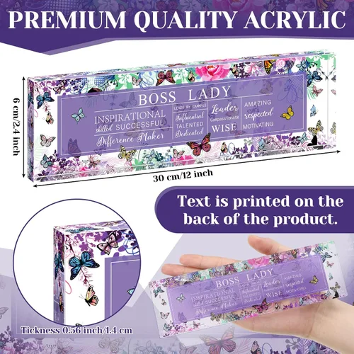 Miniatura 3 de Regalos de Navidad Pinkunn para Jefa con Citas Inspiradoras para Mujeres, Regalos de Oficina para Mujeres, Decoración de Oficina de Jefa