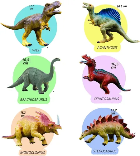 Miniatura 4 de OuMuaMua Juguetes de dinosaurio, juego de figuras de dinosaurio de plástico, juguetes educativos ideales para niños, incluyendo T-Rex, estegosaurio