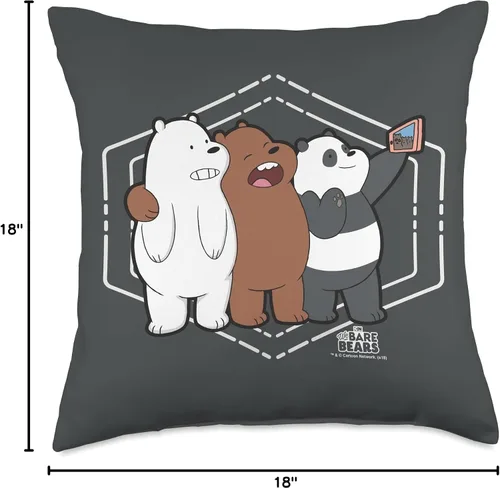 Miniatura 4 de We Bare Bears - Almohada para selfie, 18.0 x 18.0 in, multicolor