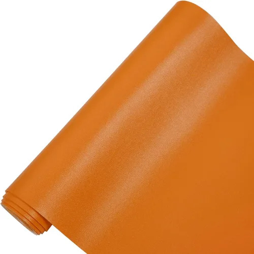 Miniatura 9 de RAMYA Hojas de piel sintética de color liso liso (7.8 x 53 pulgadas), piel sintética, muy adecuadas para hacer aretes, manualidades, lazos, costura