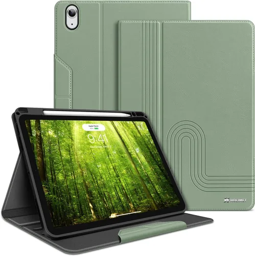 Miniatura 13 de H HOLIMET Funda para iPad Air de 11 pulgadas M3/M2 (2025/2024)/iPad Air de 4ª/5ª generación de 10.9 pulgadas 2022/2020 con soporte para lápiz, parte