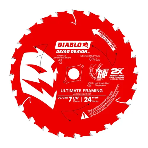 Miniatura 6 de Diablo - Hoja de sierra de acabado de alto rendimiento para madera - 6-1/2" x 40 dientes, carburo Tico - D0641X