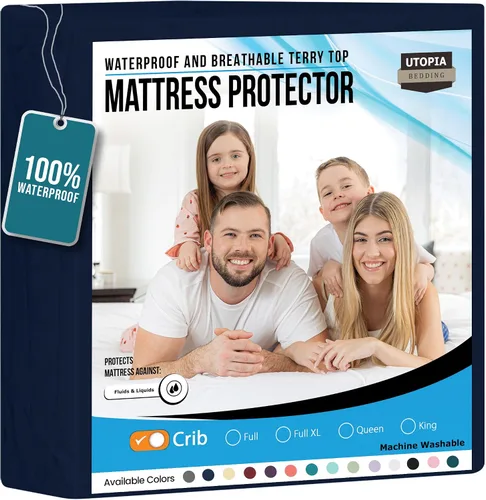 Miniatura 20 de Utopia Bedding – Protector impermeable de colchón tamaño individual, funda de colchón de terry premium de 200 GSM, transpirable, estilo ajustado
