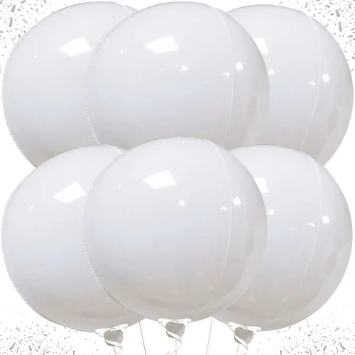 Miniatura 47 de KatchOn, Globos de papel aluminio de color rosa claro, 22 pulgadas, paquete de 6 unidades, globos de Mylar rosa claro para decoraciones de Navidad
