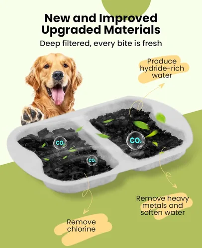 Miniatura 4 de ONEISALL Fuente de agua para perros grandes, de 7 litros/230 onzas/1.8 galones, fuente de acero inoxidable súper silenciosa con triple filtración