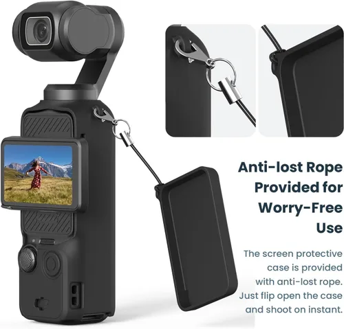 Miniatura 6 de Funda protectora de silicona para DJI Osmo Pocket 3 Funda de silicona Funda protectora Handheld Gimbal Action Camera Accesorios (negro)