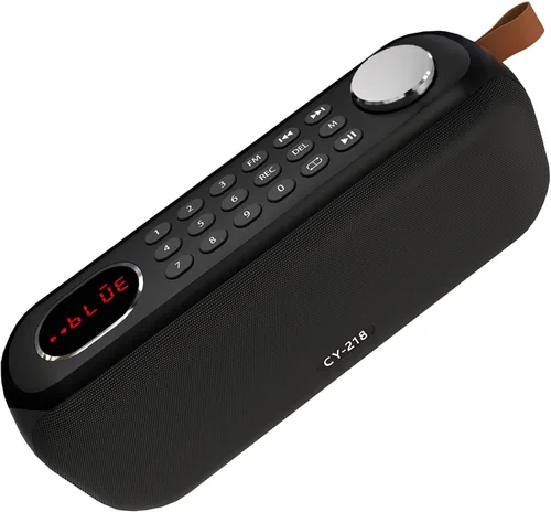 Altavoz Bluetooth portátil FM Radio Digital, soporte USB/tarjeta SD Reproductor de música MP3/AUX/REC, batería recargable incorporada de 3000mAh,