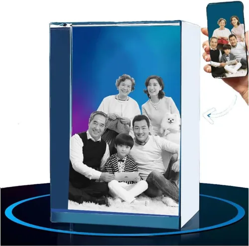 Miniatura 4 de Foto de cristal 3D, regalos personalizados para esposa, mujer, mamá, papá, hombres, ella, él, gran regalo personalizado con tu foto, imagen