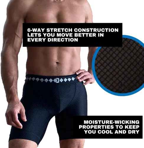 Miniatura 6 de Diamond MMA Pantalón corto de compresión con correa de jock integrada y sistema de copa atlética