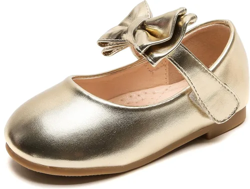 Miniatura 3 de DADAWEN Zapatos de vestir Mary Jane para niñas, con lazo frontal, bailarina, zapatos planos de princesa, boda, fiesta, escuela