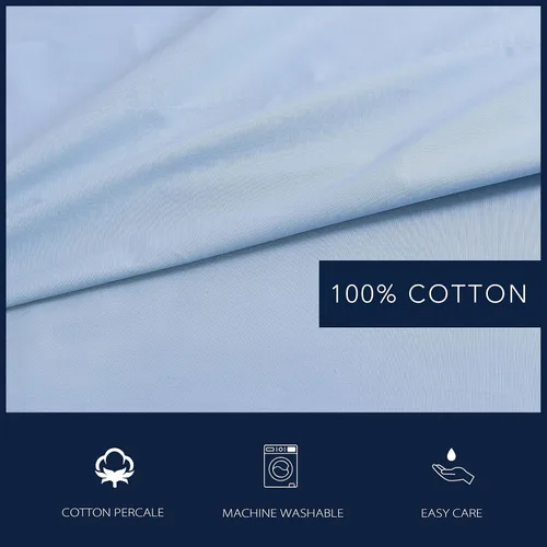 Miniatura 4 de Nautica - Sábanas Twin XL, Juego de Ropa de Cama de Percal de Algodón, Completamente Elastizadas, Esenciales Ideales para Dormitorio