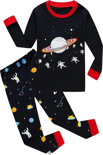 Miniatura 21 de Family Feeling - Pijamas para niños y niños pequeños, conjunto de pijamas de 2 piezas, ropa para dormir de 100 % algodón
