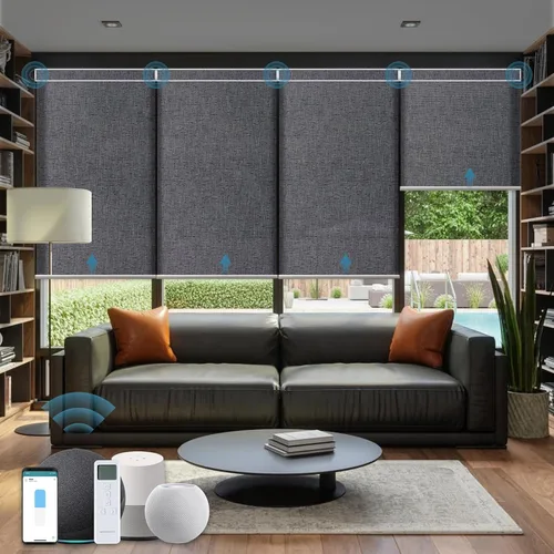 Miniatura 20 de Cortinas enrollables inteligentes de filtrado de luz motorizadas compatibles con HomeKit, persianas inteligentes para ventanas con 1% de apertura