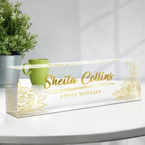 Miniatura 33 de Placa de nombre personalizada para escritorio, regalos de agradecimiento para empleados, placa de nombre de escritorio acrílica personalizada