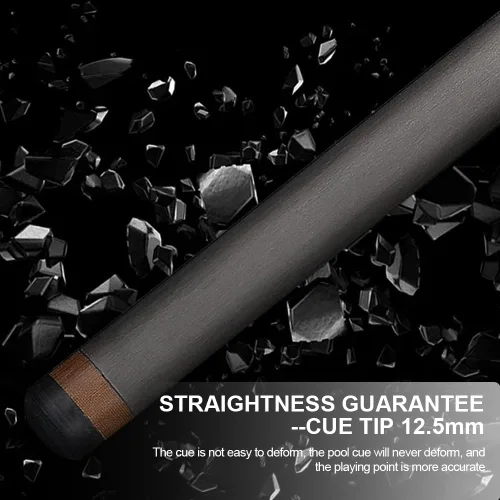 Miniatura 3 de Carbon Fiber Pool Cue Stick 12.5mm Tip Low Deflection Shaft Unbreakable Billiard Cue Stick Case Set with Little Extension Warproof Professional Pool