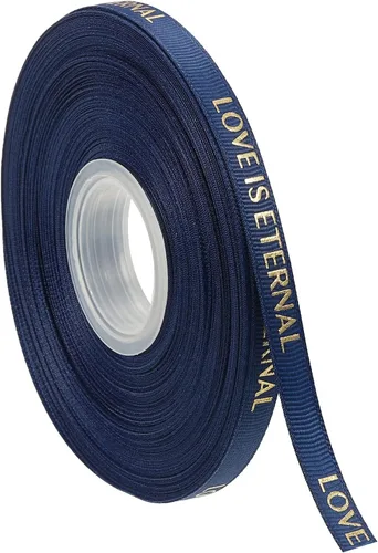 Miniatura 18 de MECCANIXITY Cinta de satén de 1 pulgada de ancho y 50 yardas de San Valentín, personalizadas, color negro, para envolver regalos, ramo de tartas