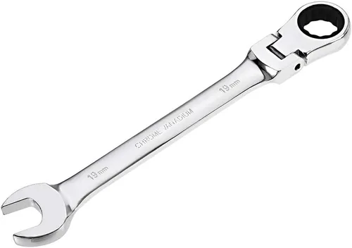 Miniatura 21 de uxcell Llave combinada de trinquete de cabeza flexible de 0.512 in métrica 72 dientes 12 puntos trinquete caja terminada herramientas de llave