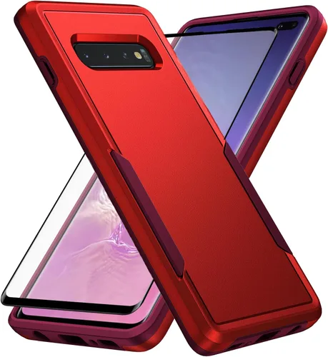 Miniatura 9 de Asuwish Funda para teléfono Samsung Galaxy S10 Plus con protector de pantalla y delgada híbrida de cuerpo completo, accesorios para celda protectora