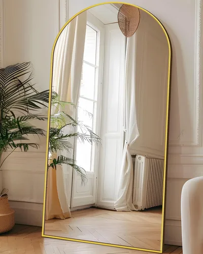 Miniatura 21 de Antok Espejo de Cuerpo Entero, Espejo de Piso de 58"x18" con Soporte, Espejos Montados Colgantes para Dormitorio, Sala de Estar, Vestidor, Comedor