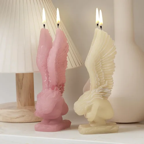 Miniatura 5 de Molde de resina de ángel de alas – Moldes de silicona de fundición de resina para decoración del hogar y fabricación de velas, molde en espiral
