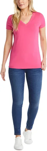 Miniatura 2 de Nautica Camiseta de algodón elástico súper suave con cuello en V para mujer