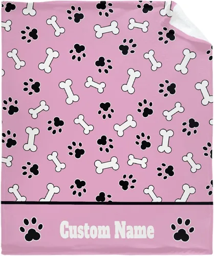 Miniatura 10 de Manta personalizada para perro, impresión de pata personalizada, regalo súper suave para mascotas, 30 x 40 pulgadas, tamaño pequeño y mascota