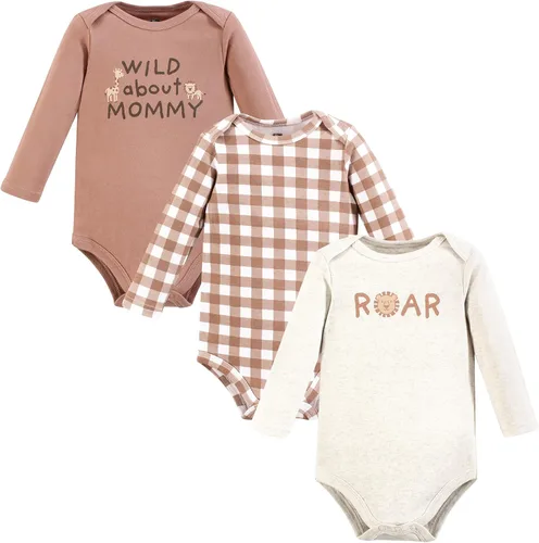 Miniatura 88 de Hudson Baby Body unisex de algodón de manga larga para bebé, leopardo rosa rojo